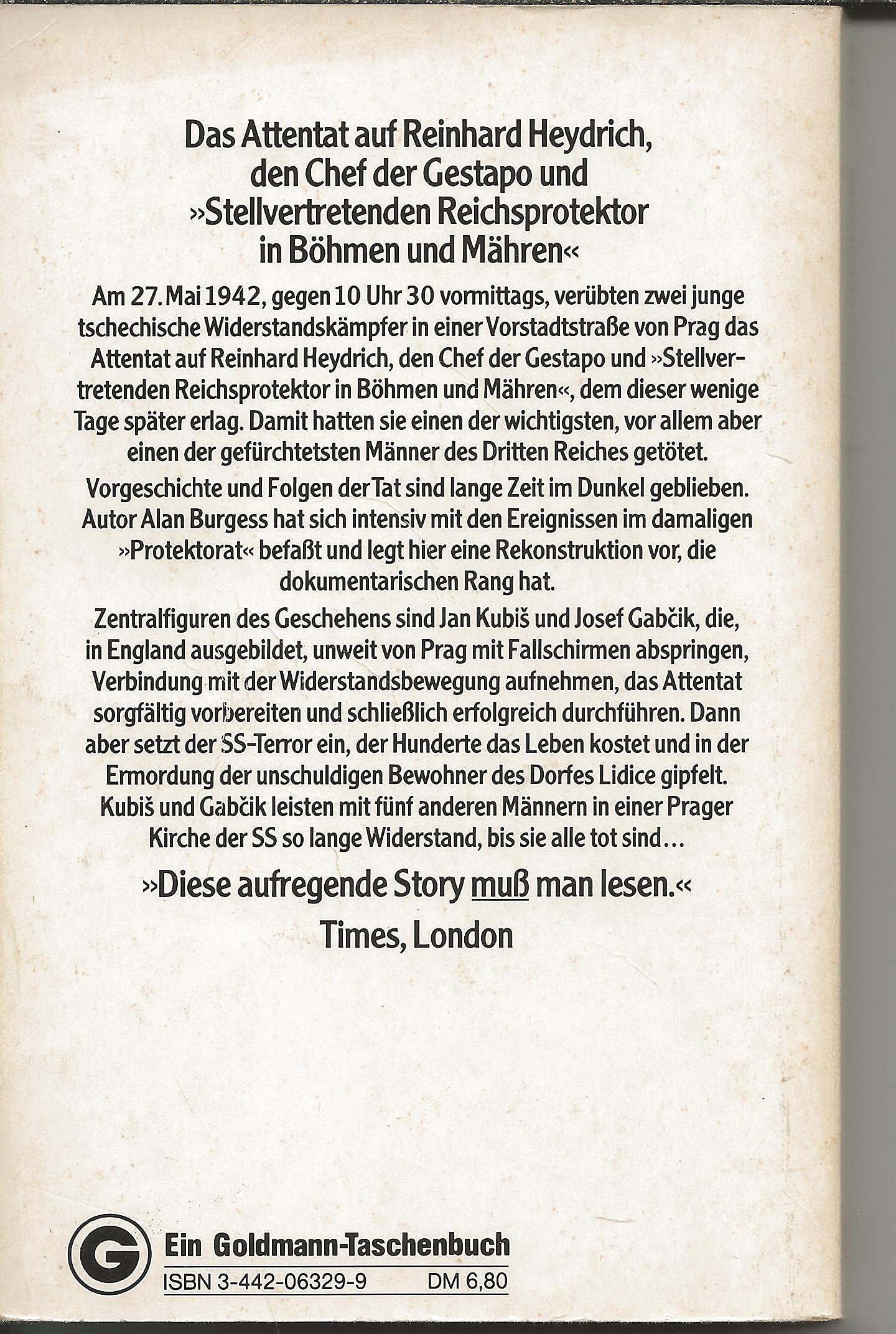 Sieben Mann im Morgengrauen. Das Attentat auf Heydrich. Politics & History