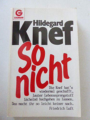 So nicht: Roman (Goldmann Allgemeine Reihe) Personalities