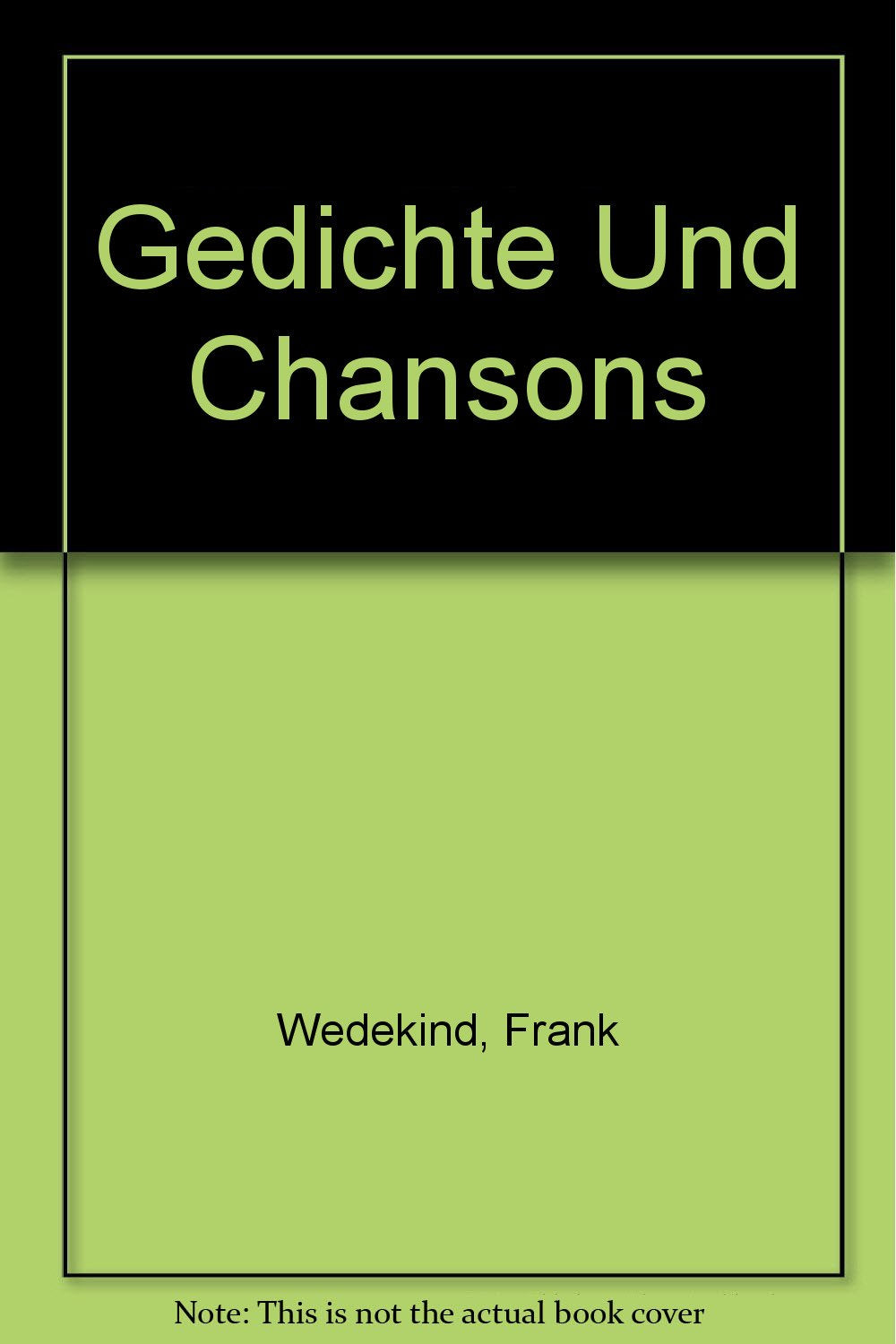 Product Image: Gedichte Und Chansons