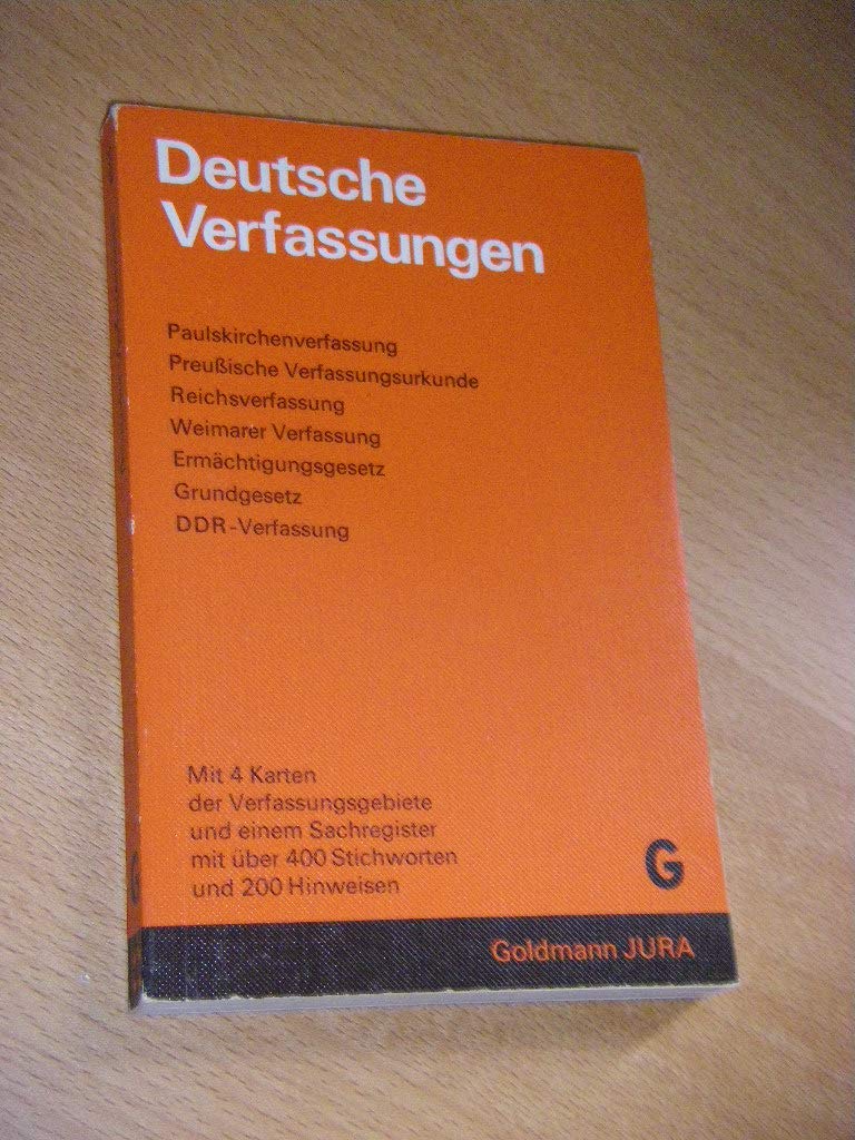 Deutsche Verfassungen Law Books