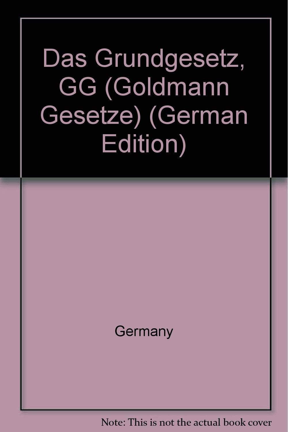 Das Grundgesetz (GG). Law