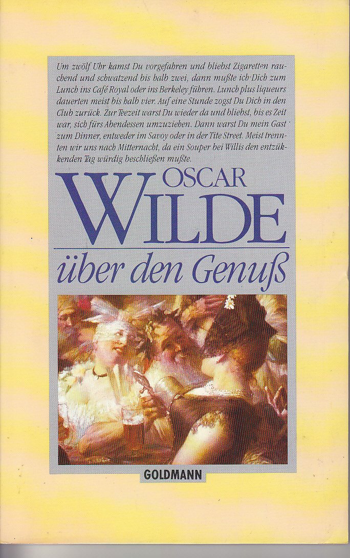 Product Image: Oscar Wilde über den Genuß.