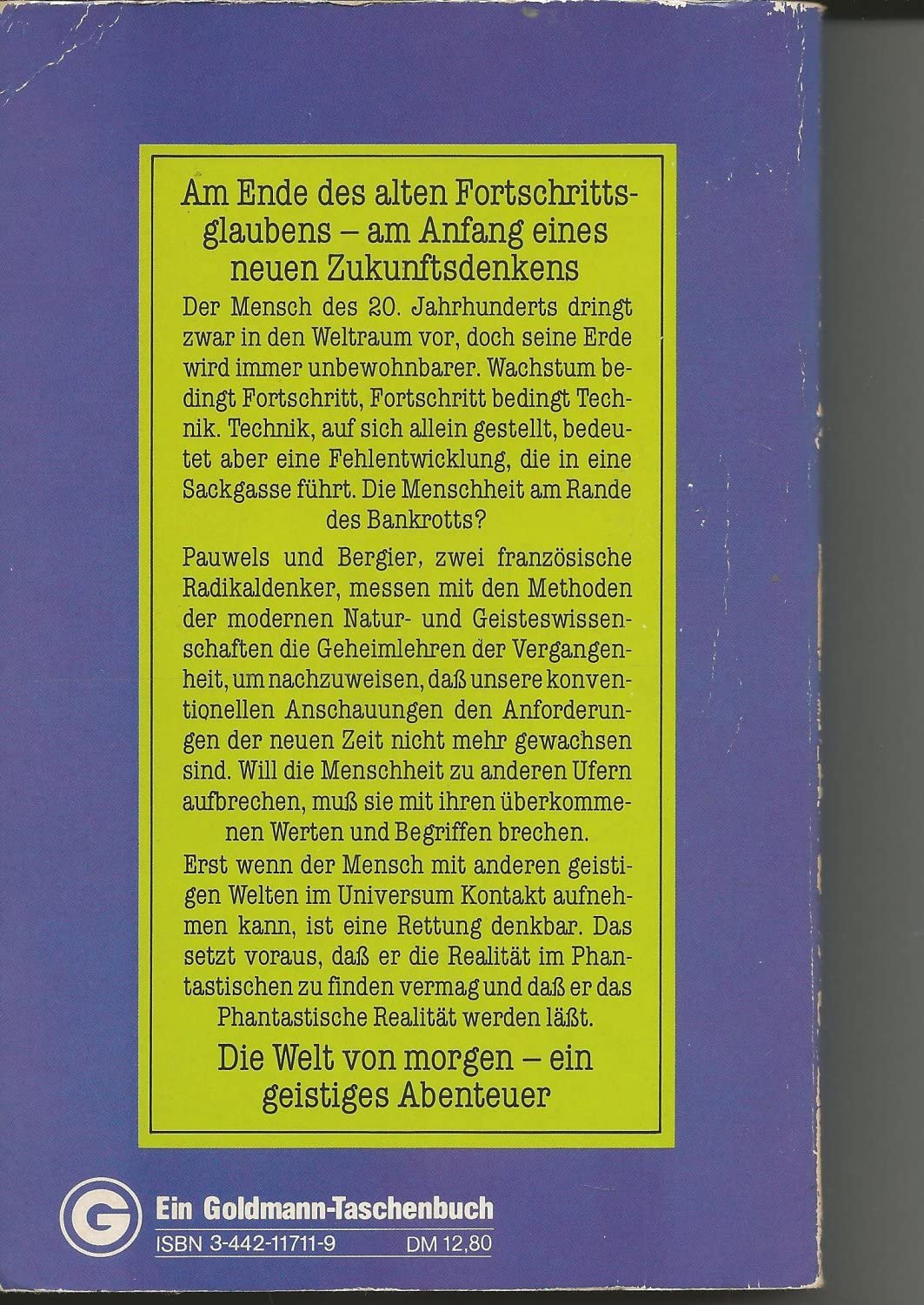 Aufbruch ins dritte Jahrtausend. Von der Zukunft der phantastischen Vernunft. Psychology