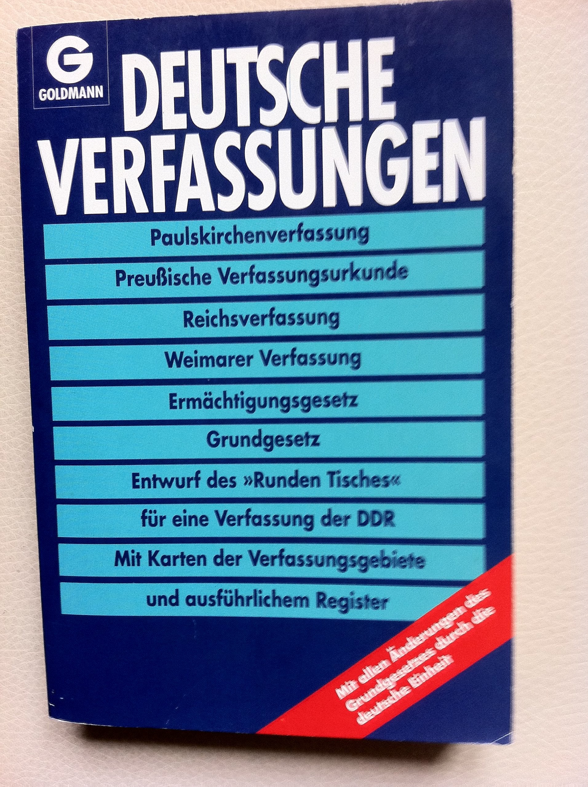 Deutsche Verfassungen Law Books