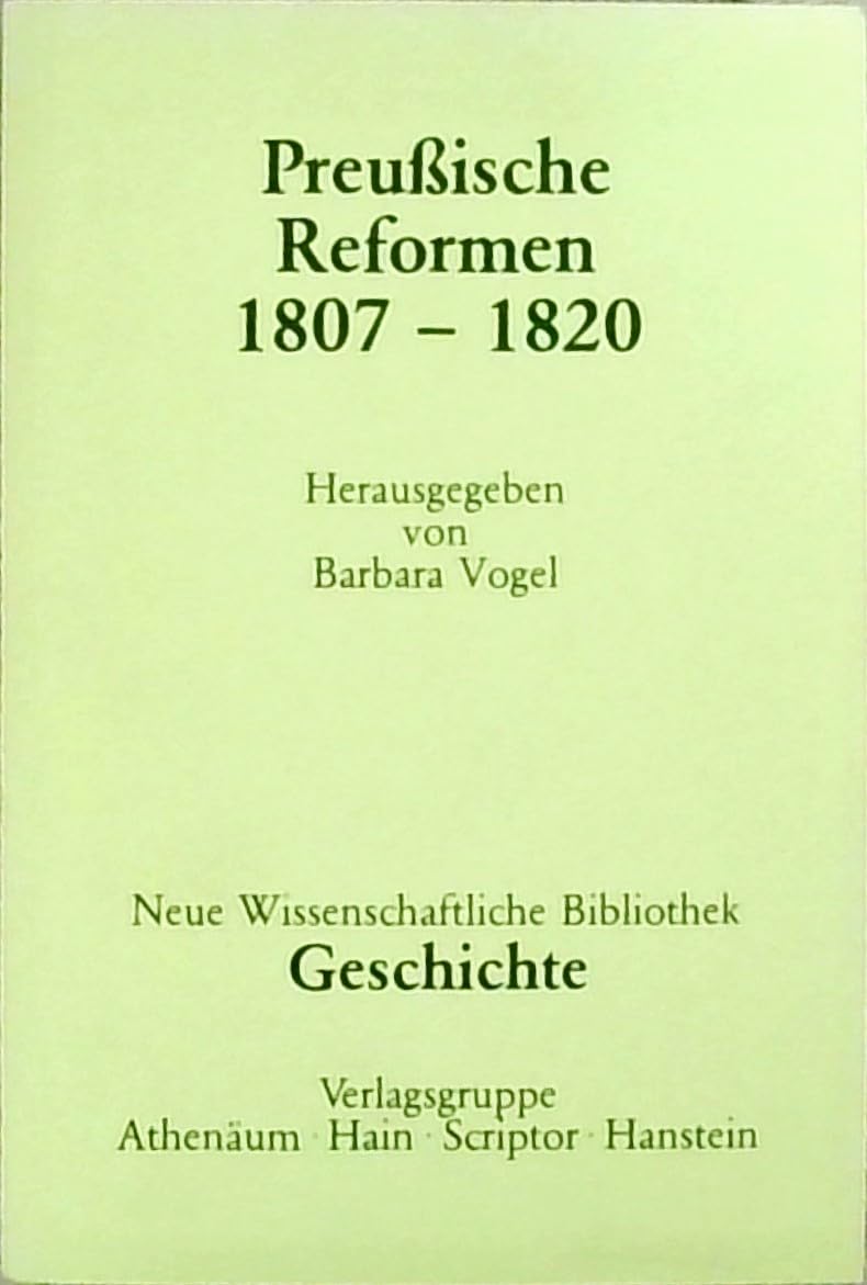 Preußische Reformen 1807 - 1820. (Kt) Politics & History