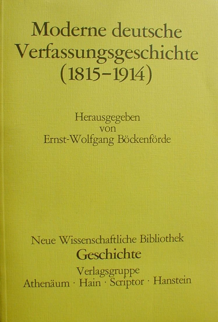 Moderne deutsche Verfassungsgeschichte. (1815 - 1914). Books