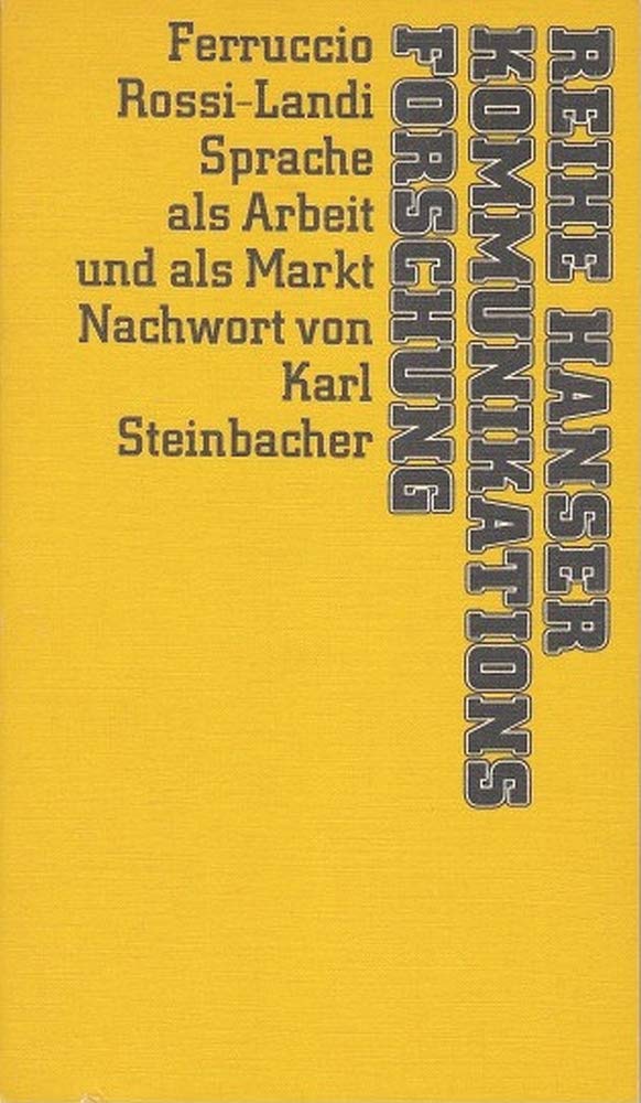 Spache als Arbeit und als Markt Film, Art & Culture