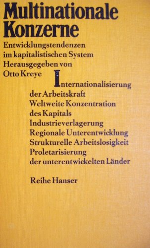 Multinationale Konzerne. Entwicklungstendenzen im kapitalistischen System. Contemporary literature