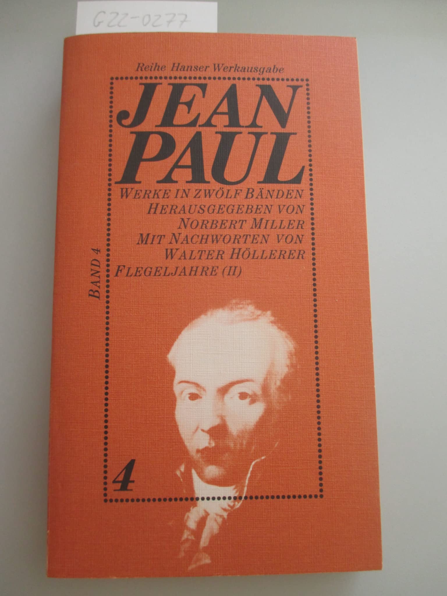 Werke in zwölf Bänden, nur 4. Band - Reihe Hanser Werkausgaben, hrsg. Norbert Miller, Nachwort Walter Höllerer - Flegeljahre II, Anhang zu den Bänden 3 und 4 Books