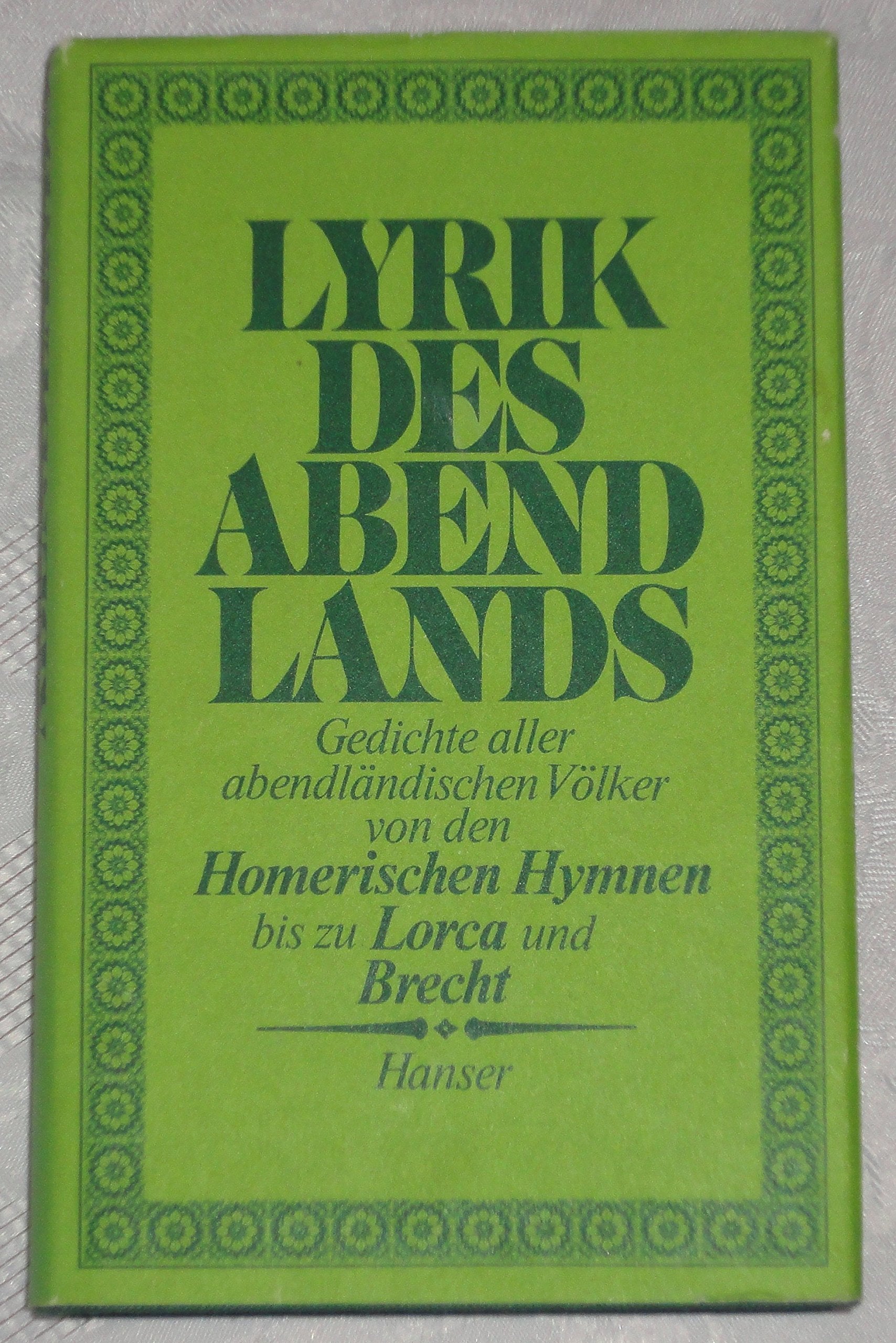 Lyrik des Abendlandes Hobbies & Crafts