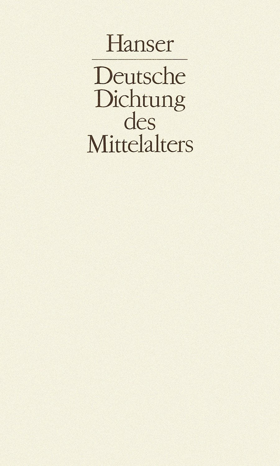 Product Image: Deutsche Dichtung des Mittelalters III
