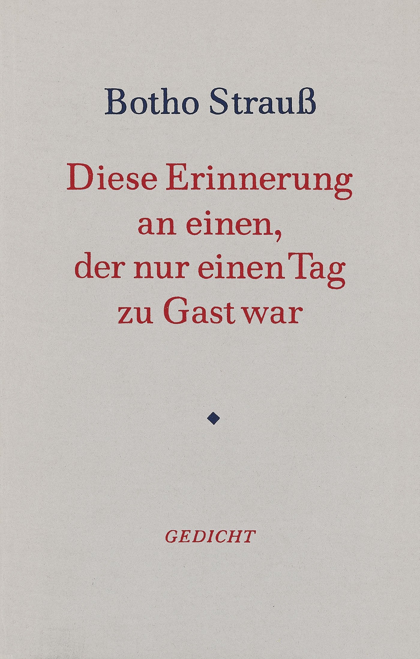 Diese Erinnerung an einen, der nur einen Tag zu Gast war. Gedicht Poetry