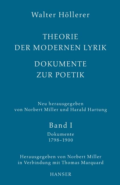 Theorie der modernen Lyrik. Dokumente zur Poetik Poetry