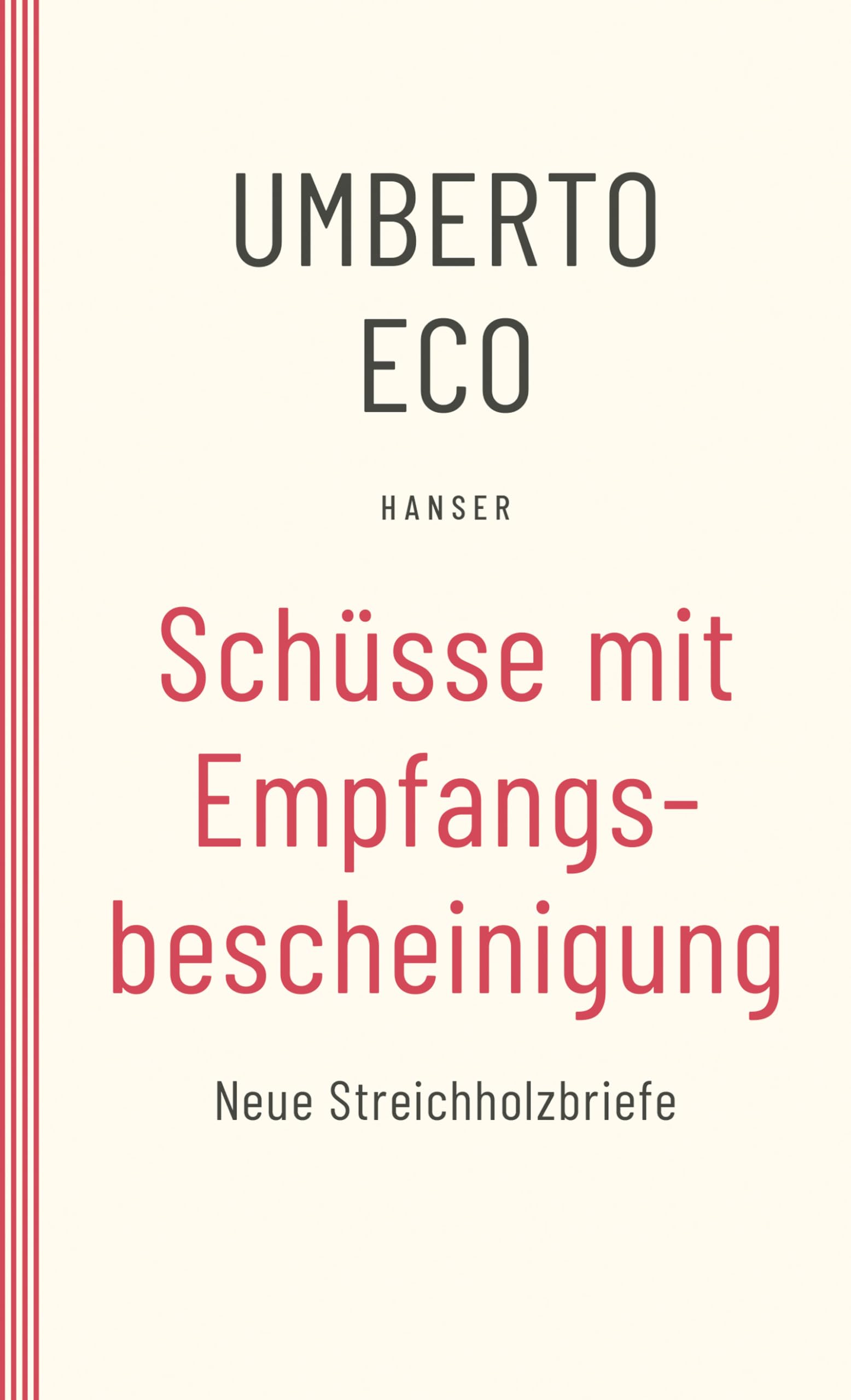 Schüsse mit Empfangsbescheinigung Contemporary literature