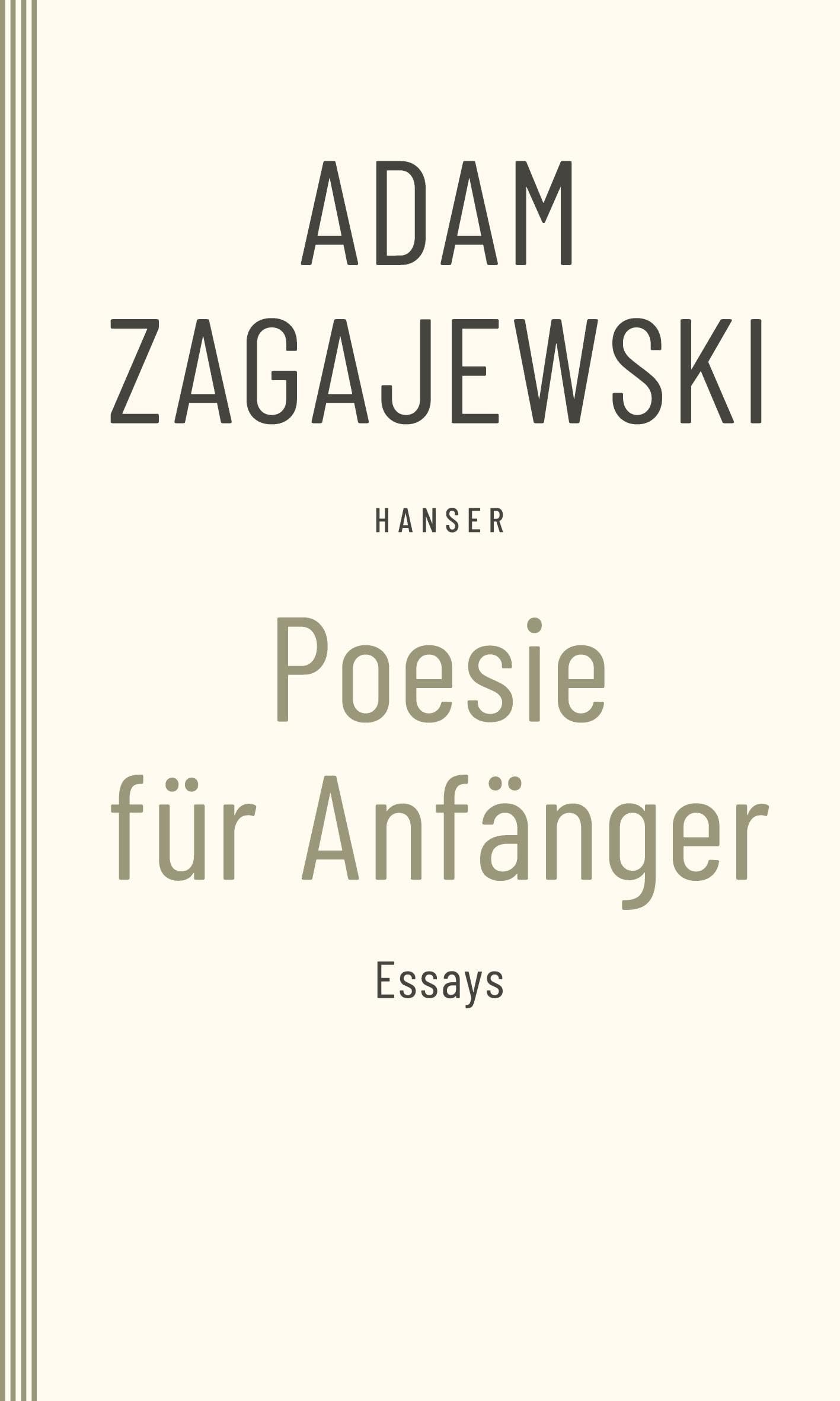 Poesie für Anfänger Essays & Short Stories