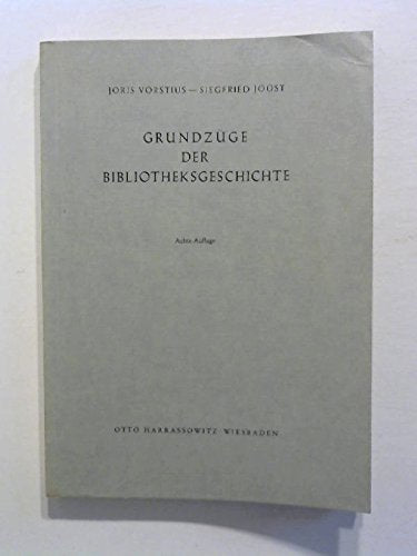 Grundzüge der Biliotheksgeschichte Books