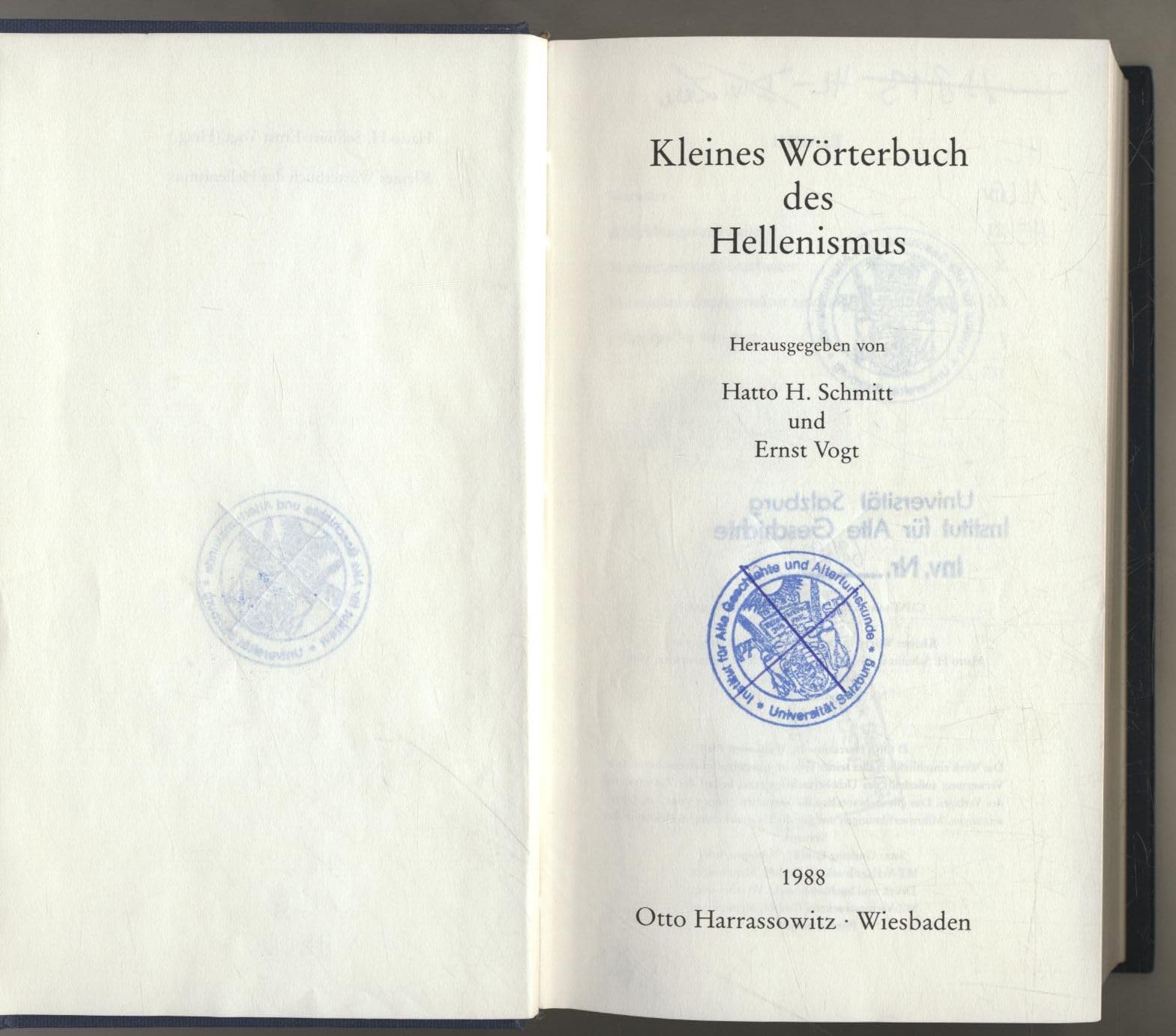 Kleines Wörterbuch des Hellenismus. book