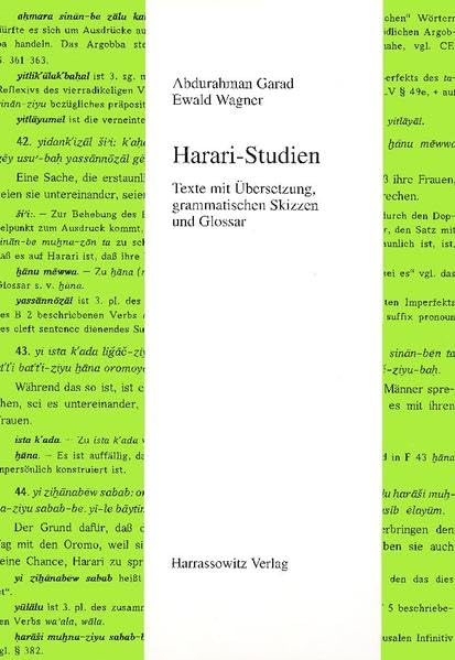 Harari-Studien: Texte mit Übersetzung, grammatischen Skizzen und Glossar (Semitica Viva, Band 18) Social Sciences