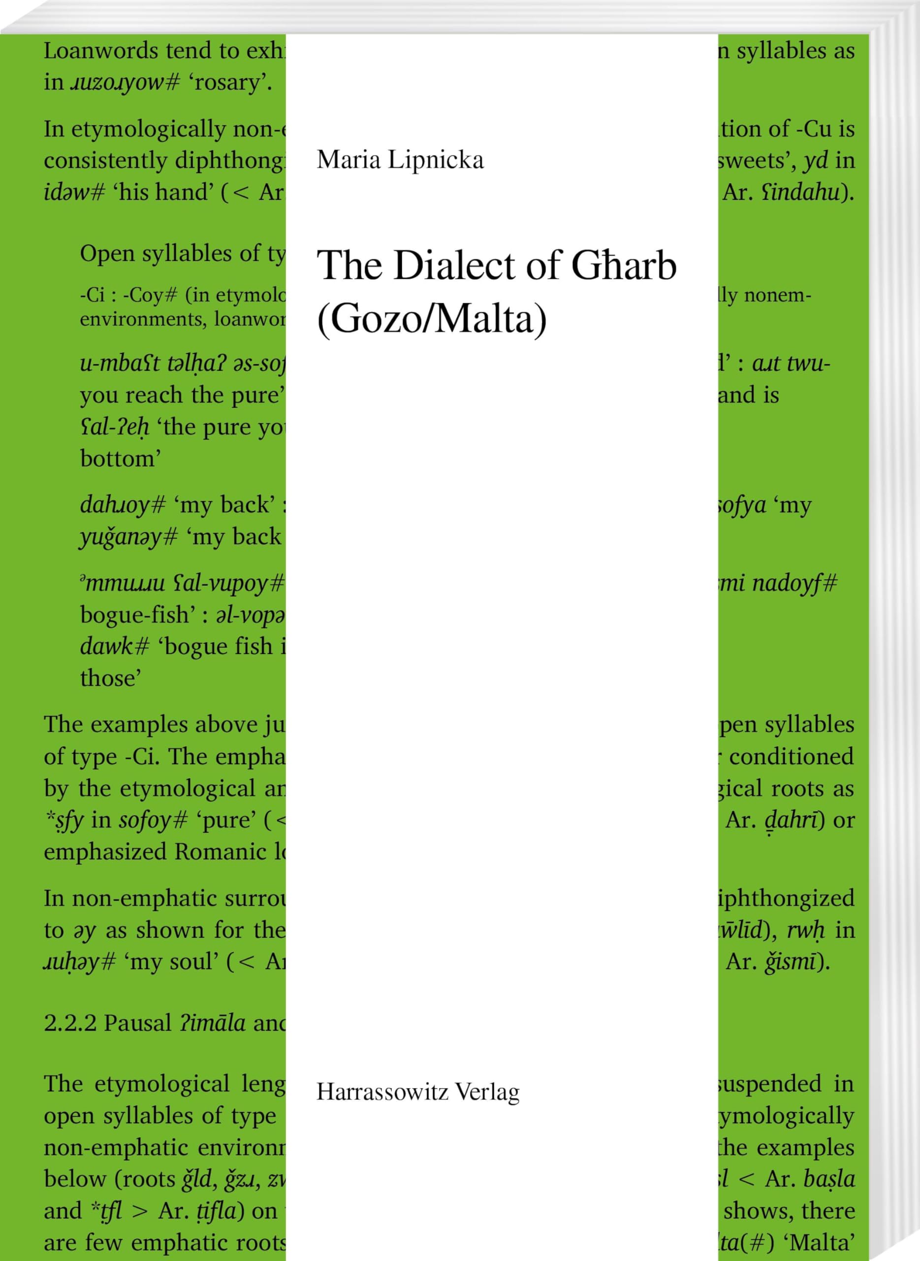 The Dialect of G¿arb (Gozo/Malta) Social Sciences