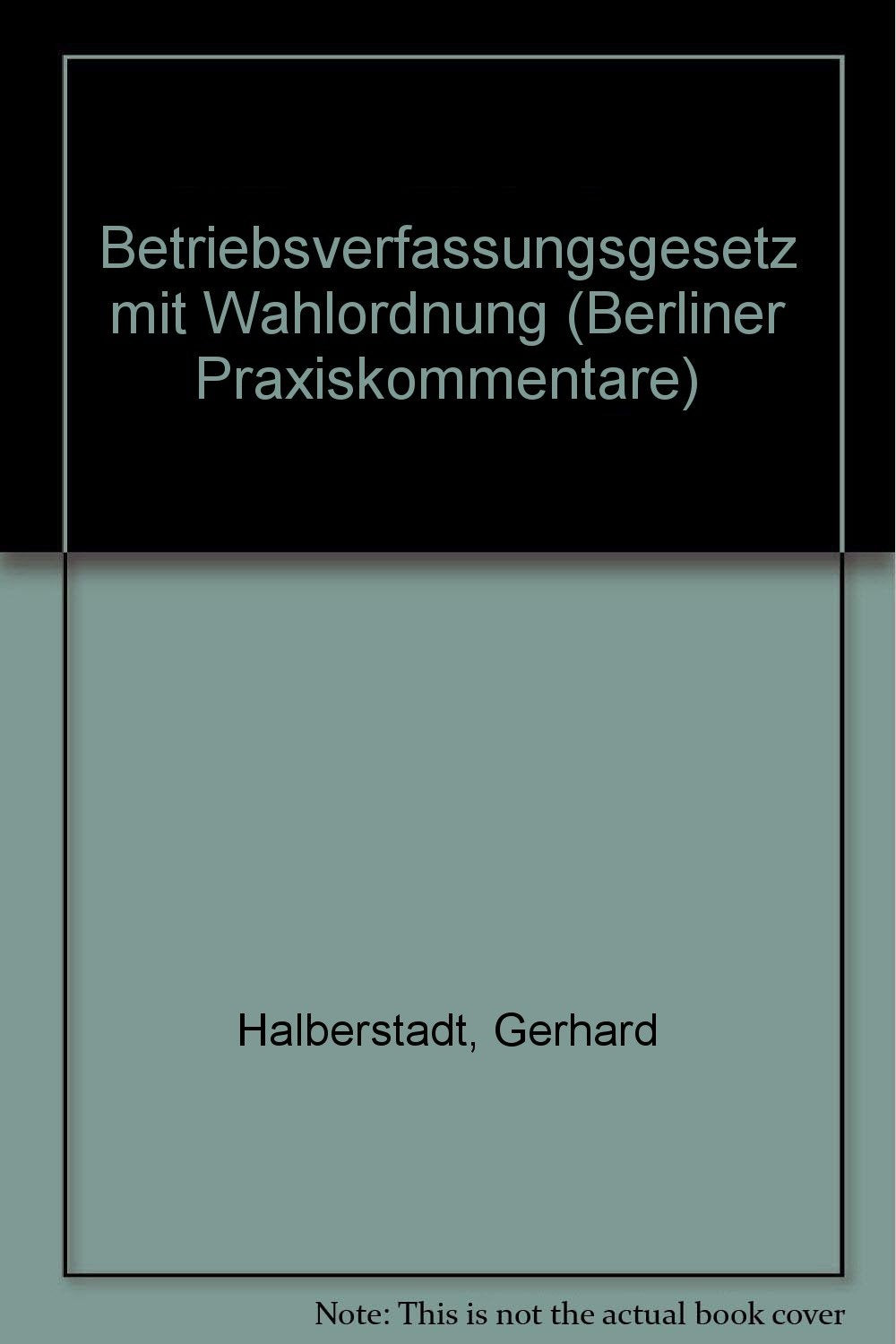 Praxiskommentar Betriebsverfassung Law