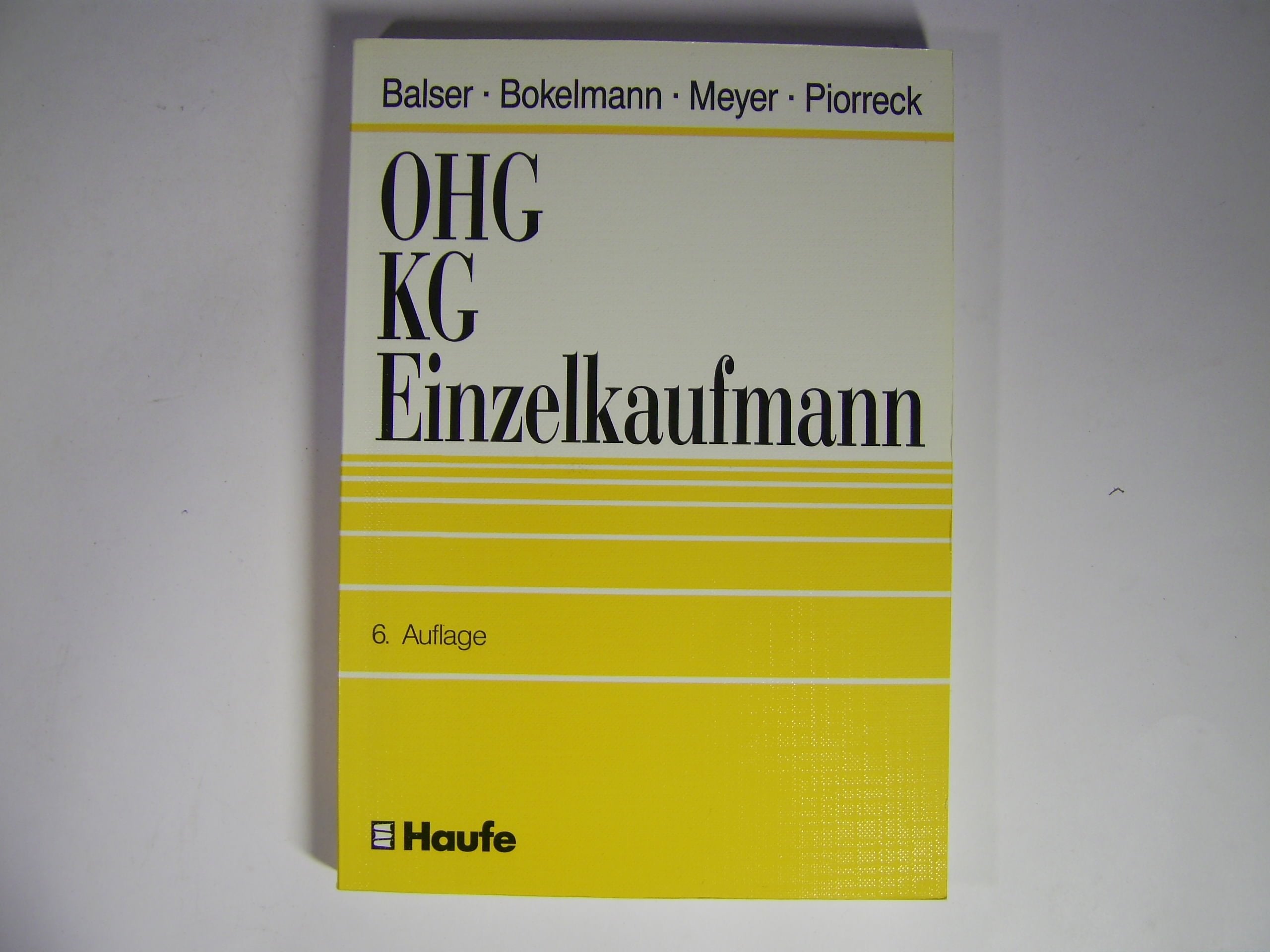 OHG, KG, Einzelkaufmann Law