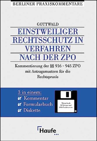 Einstweiliger Rechtsschutz in Verfahren nach der ZPO, m. Diskette (3 1/2 Zoll) Law
