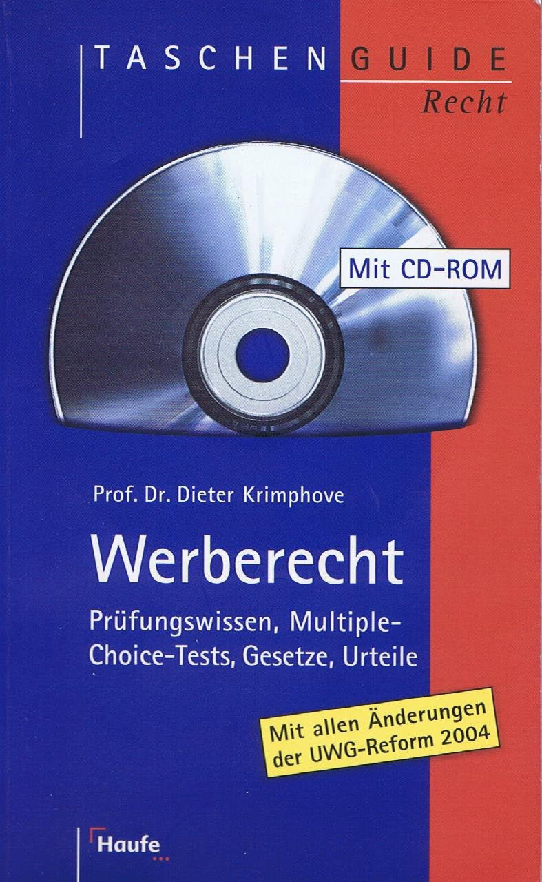 Werberecht. Falltraining, Wissenskontrolle, Gesetze, Urteile auf CD-ROM Law