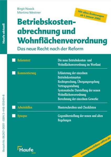 Betriebskostenabrechnung und WohnflächenverordnungDas neue Recht nach der Reform Law