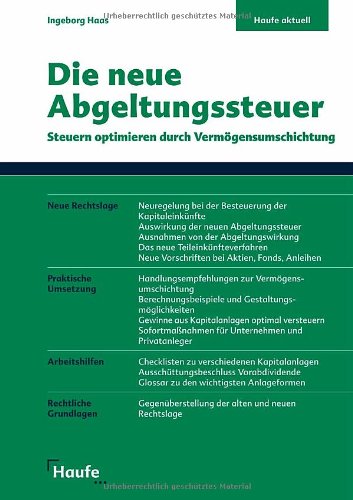 Die neue Abgabensteuer: Steuern optimieren durch Vermögensumschichtung Business, Finance & Career