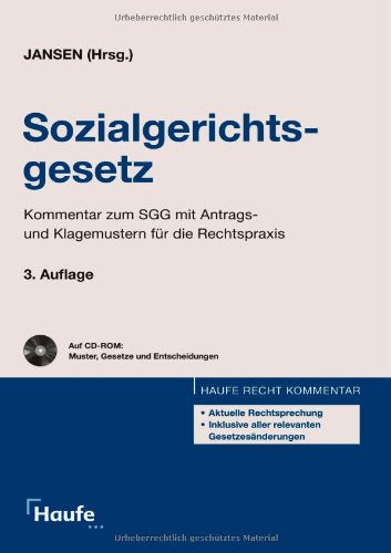 Sozialgerichtsgesetz: Kommentar zum SGG mit Antrags- und Klagemustern für die Rechtspraxis Law