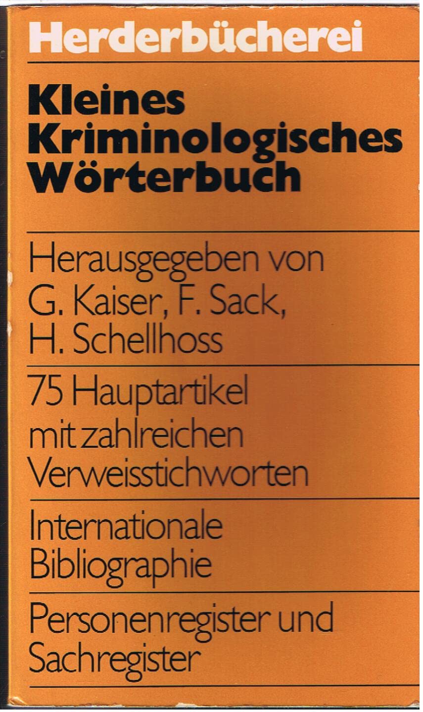 Kleines kriminologisches Wörterbuch. Learning & Reference