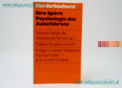 Psychologie des Autofahrens. Books