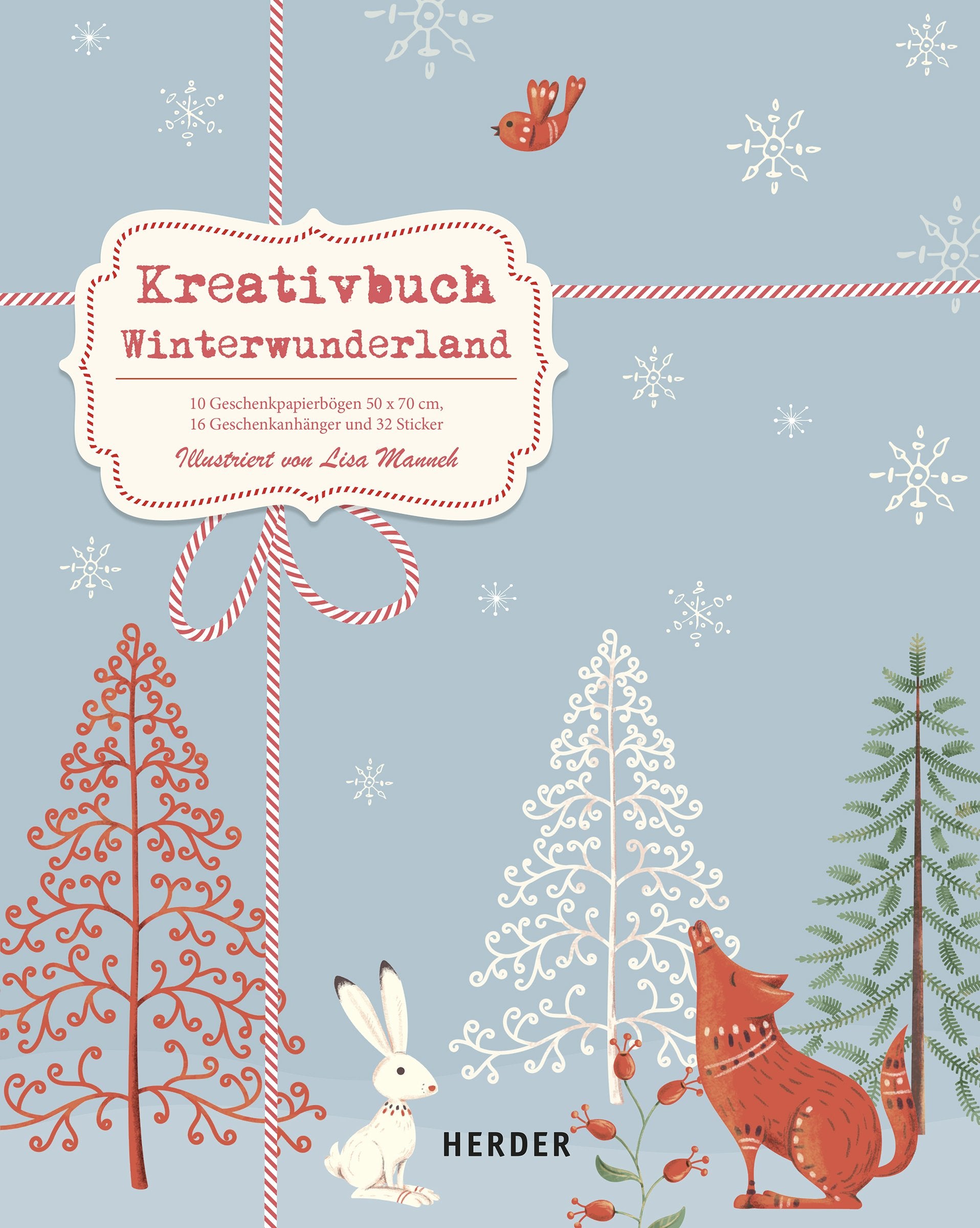 Kreativbuch Winterwunderland: 10 Geschenkpapierbögen 50 x 70 cm - 16 Geschenkanhänger - 32 Sticker Lifestyle