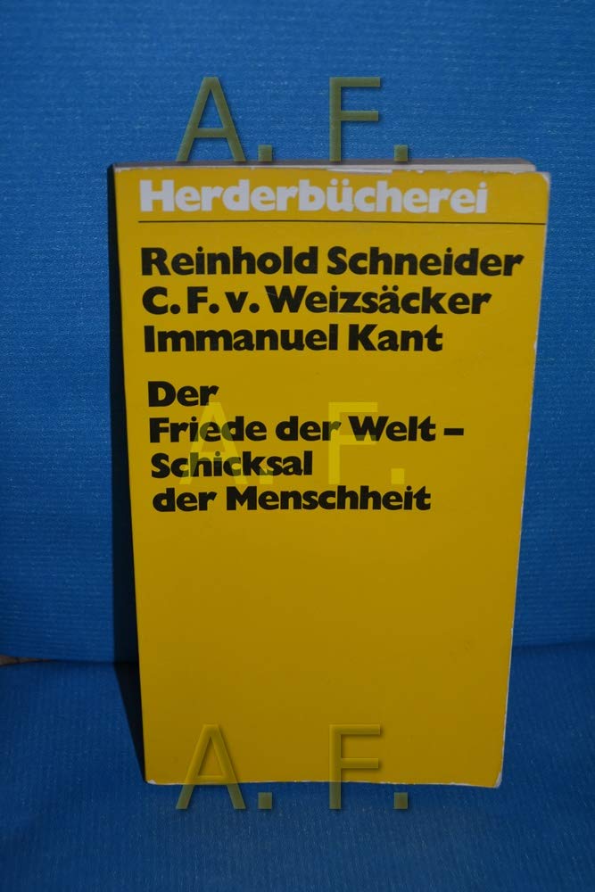 Der Friede der Welt. Schicksal der Menschheit. Philosophy