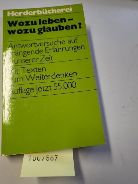 Wozu leben, wozu glauben? Fragen, Gedanken, Hinweise. Books