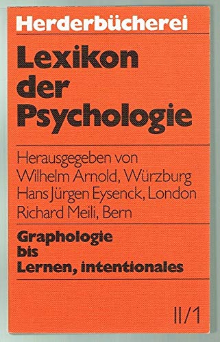 Lexikon der Psychologie II/1 (Herderbücherei) Books
