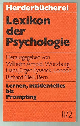 *Lexikon der Psychologie - 6 Bände - ; Teil: 2,2. Lernen, inzidentelles - Prompting Books