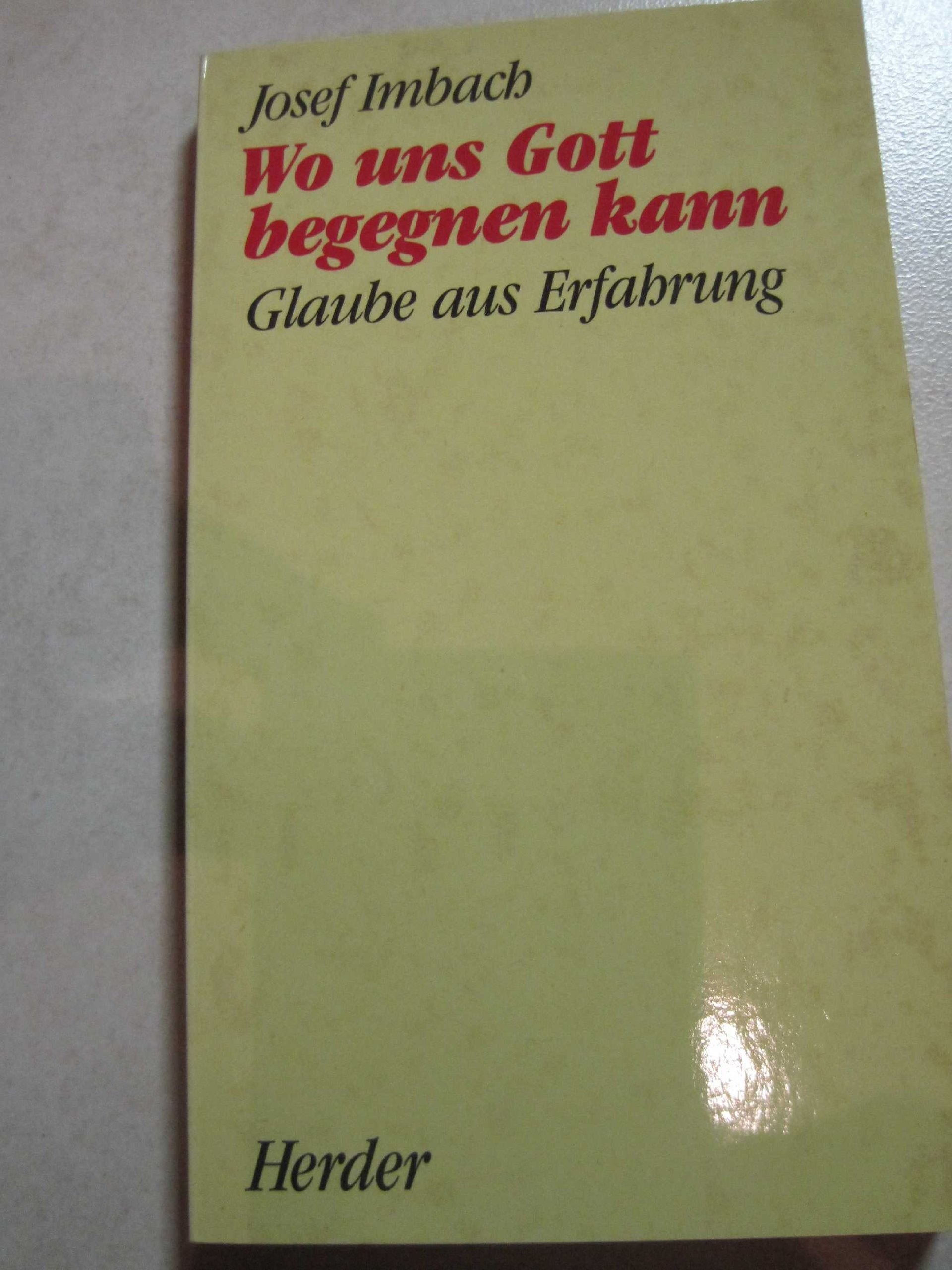 Wo uns Gott begegnen kann. Glaube aus Erfahrung Religion & Esotericism