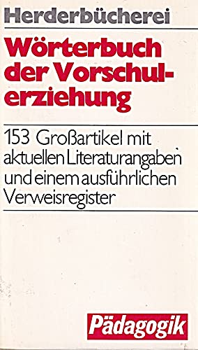 Wörterbuch der Vorschulerziehung. Books