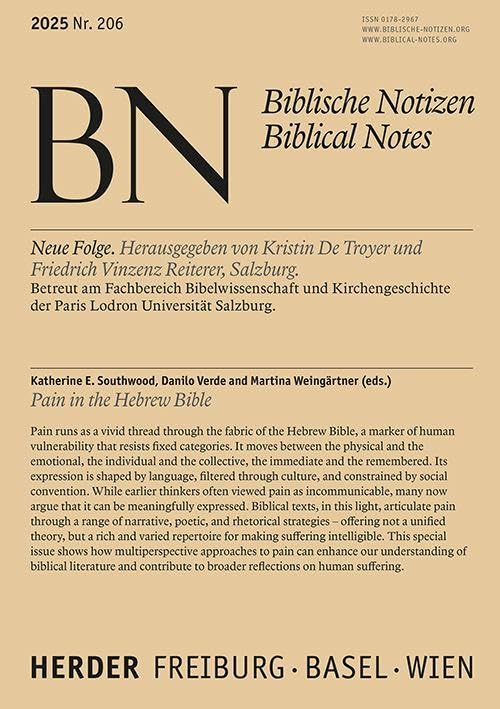 Pain in the Hebrew Bible: Pain in the Hebrew Bible Religion & Esotericism