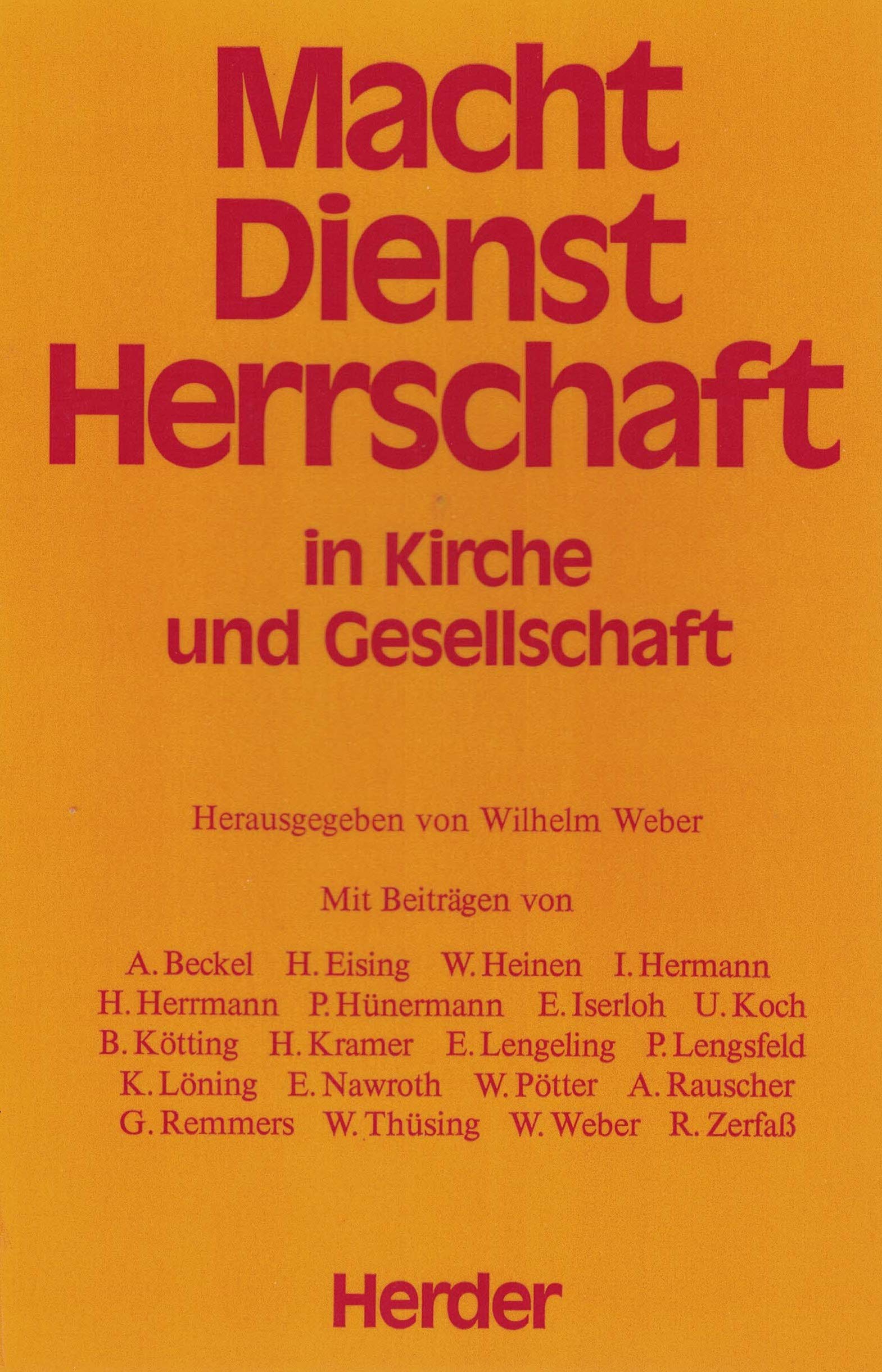 Macht, Dienst, Herrschaft in Kirche und Gesellschaft Books