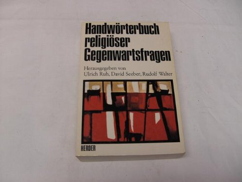 Handwörterbuch religiöser Gegenwartsfragen (5884 241). book