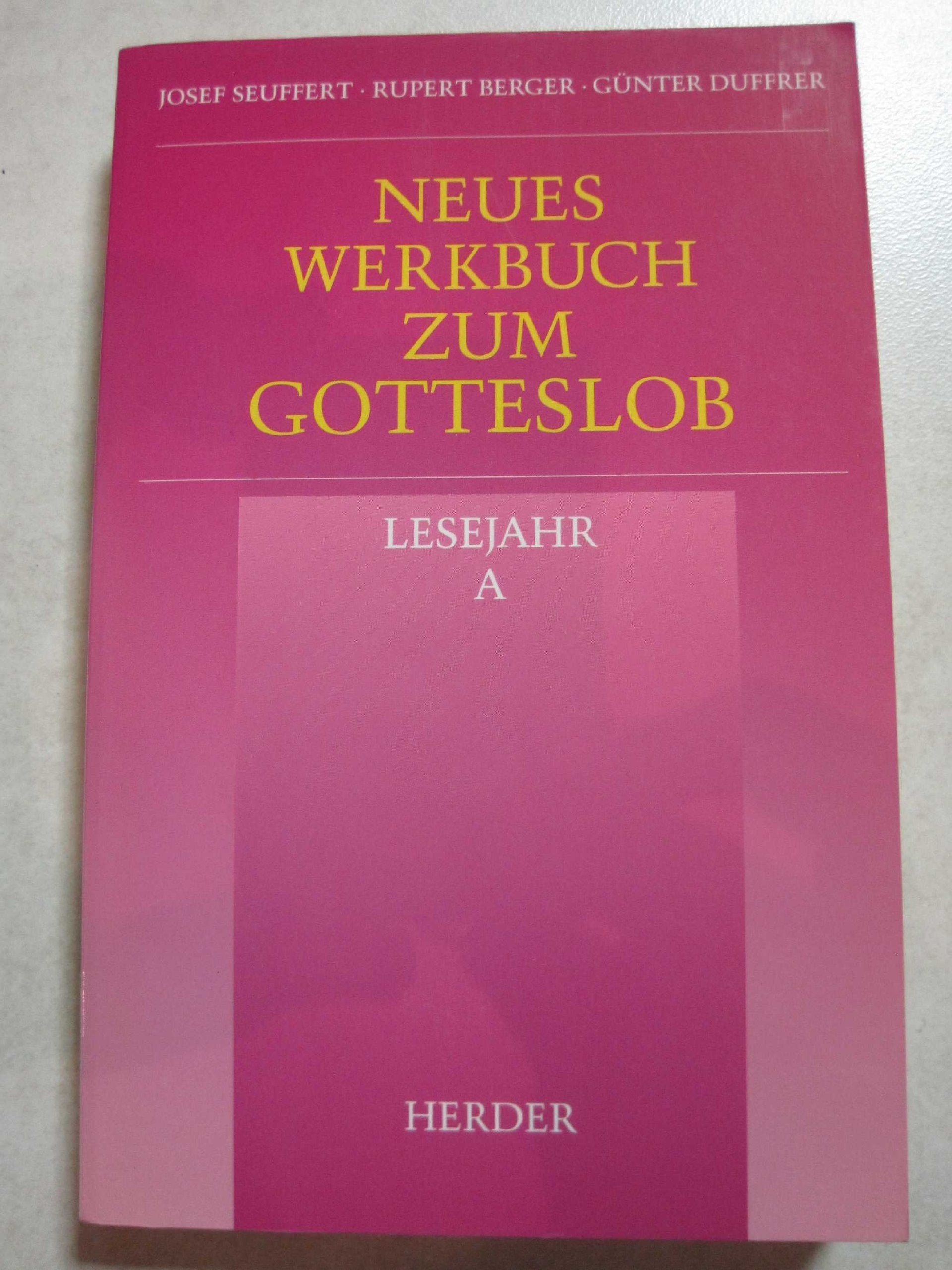 Neues Werkbuch zum Gotteslob, Lesejahr A Books