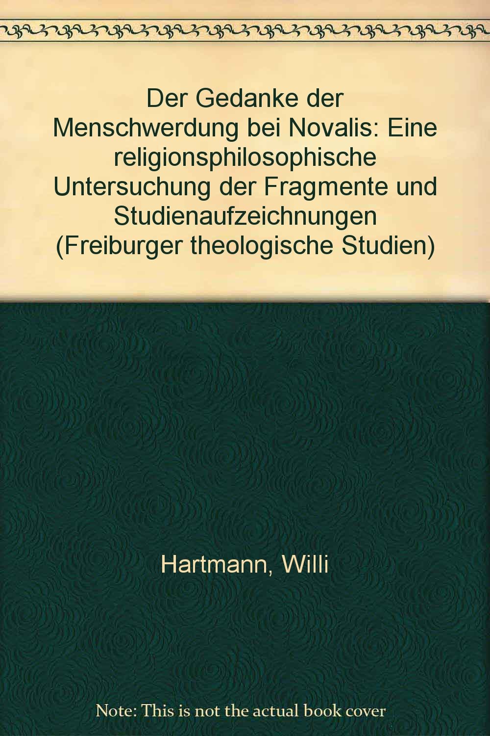 Der Gedanke der Menschwerdung bei Novalis Philosophy