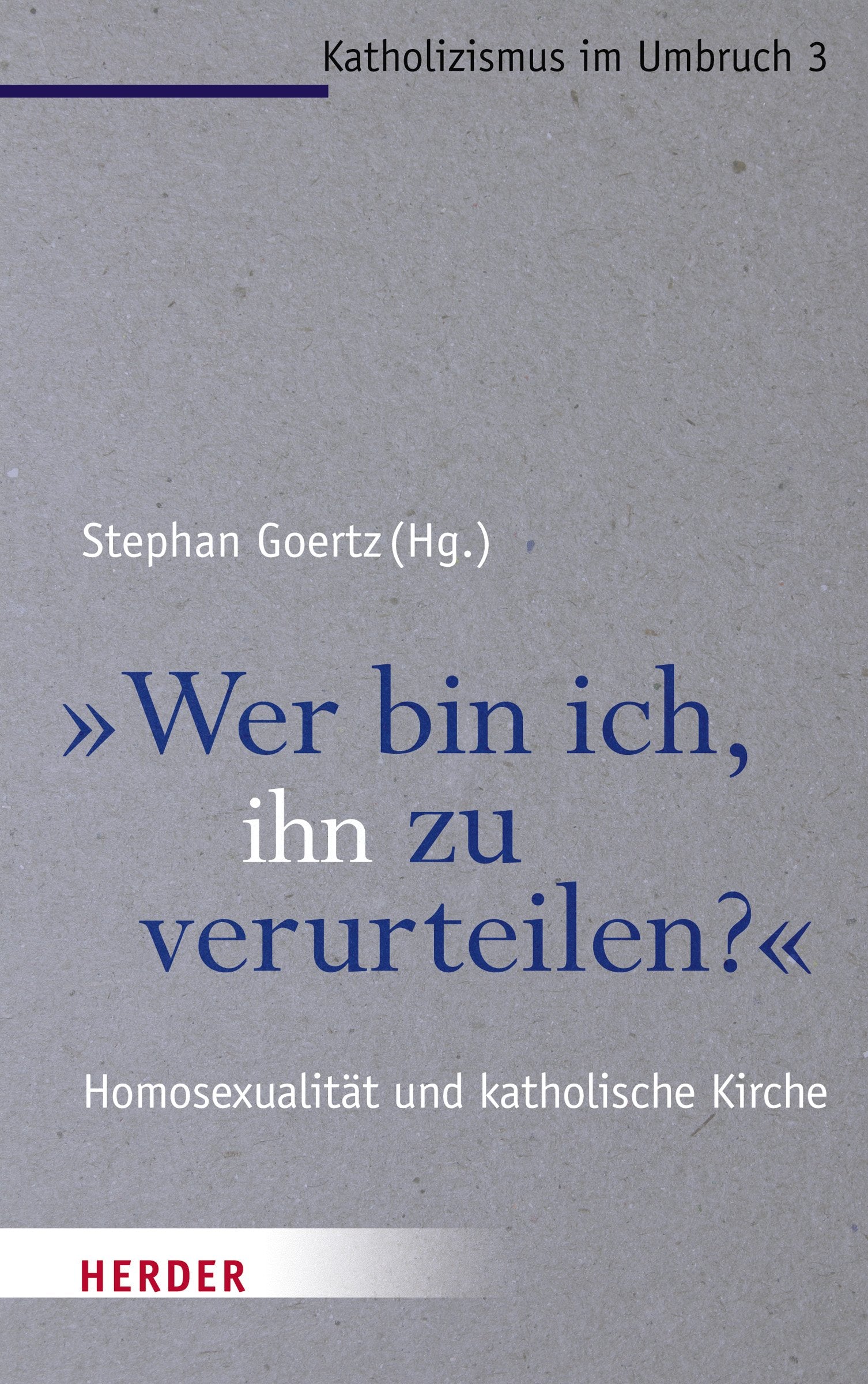 "Wer bin ich, ihn zu verurteilen?" Religion & Esotericism