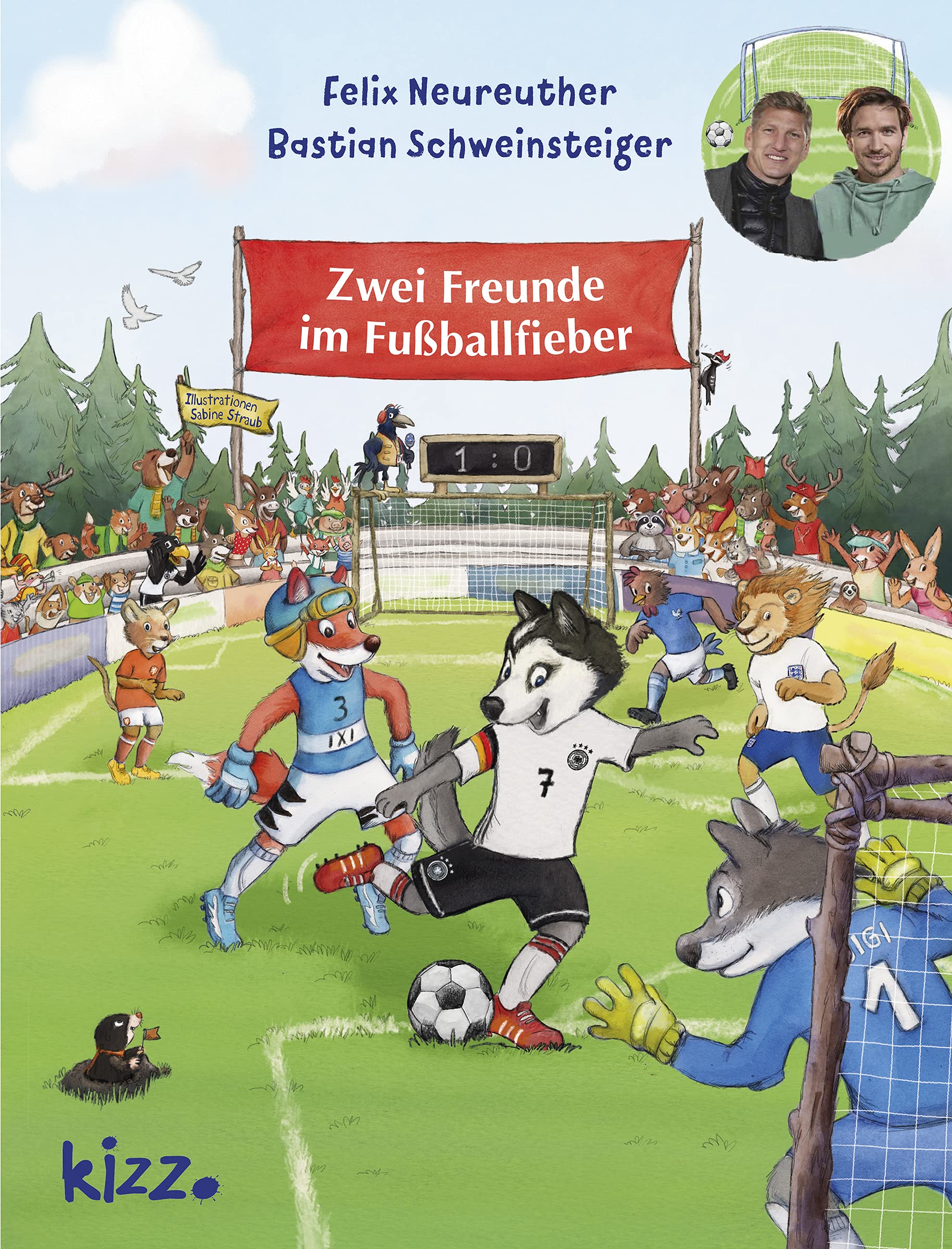 Zwei Freunde im Fußballfieber Sports
