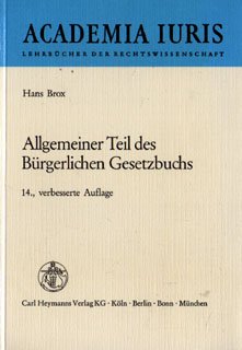 Allgemeiner Teil des Bürgerlichen Gesetzbuchs Law