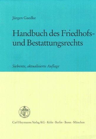 Handbuch des Friedhofs- und Bestattungsrechts Law