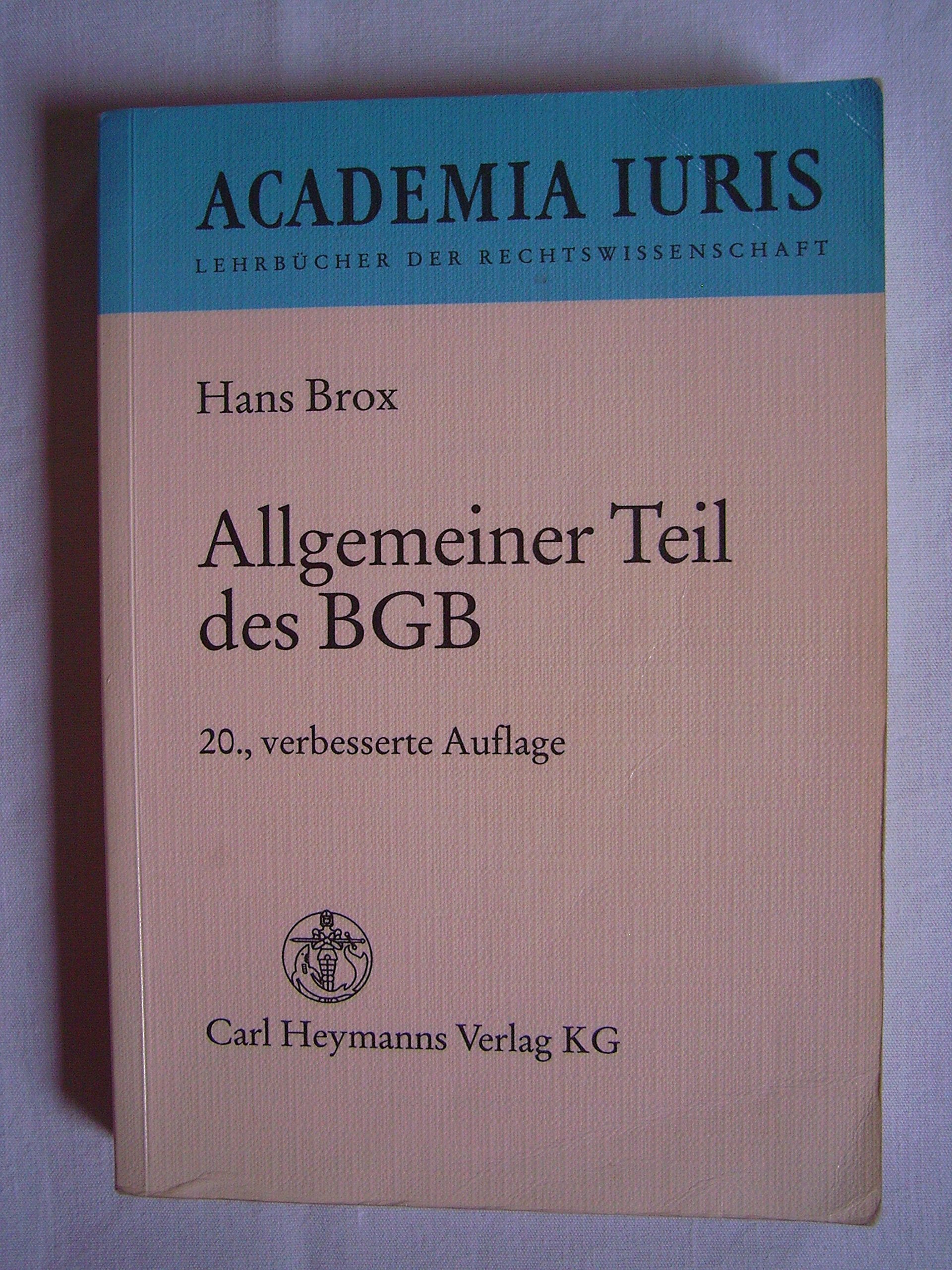 Allgemeiner Teil des Bürgerlichen Gesetzbuchs Law