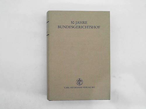 50 Jahre Bundesgerichtshof book